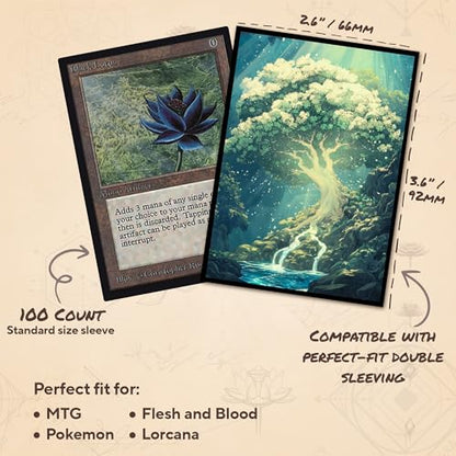 Green-Blue Guild - MTG Card Sleeves, 104ct, Standard Size, Smooth | Perfect for Double Sleeving, Smudge Resistant Matte Back, Standard 66x92mm - Compatible with Magic The Gathering & TCG Cards - color: Simic