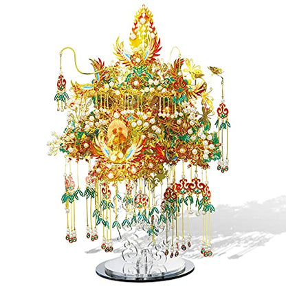 Piececool 3D Metal Asian Puzzles Model Kits- Garuda Coronet Metal Building Kit for Adults, Brain Teaser Puzzle DIY Handcraft Model Kits, Fidget 3D Puzzles Gifts for Teens Man Woman Family- 522 Pcs - style: Garuda Coronet