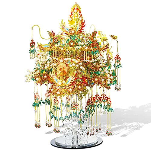 Piececool 3D Metal Asian Puzzles Model Kits- Garuda Coronet Metal Building Kit for Adults, Brain Teaser Puzzle DIY Handcraft Model Kits, Fidget 3D Puzzles Gifts for Teens Man Woman Family- 522 Pcs - style: Garuda Coronet