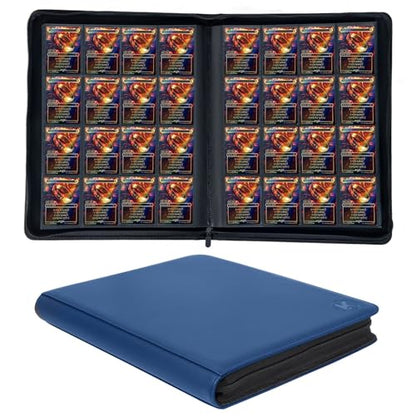1000+ Pockets Trading Card Binder, 16-Pocket Card Ablum Compatible with MTG,Sports Cards & Other Standard Size Trading Cards (Blue) - color: Blue