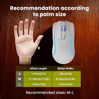 White Keyboard and Mouse Wireless Combo, 4000mAh Rechargeable Backlit Quiet Keyboards mice Set, USB Ergonomic Key Board with Wrist Rest & Phone Holder for PC, Mac, Windows, Natural Soft Typing - color: Pure white