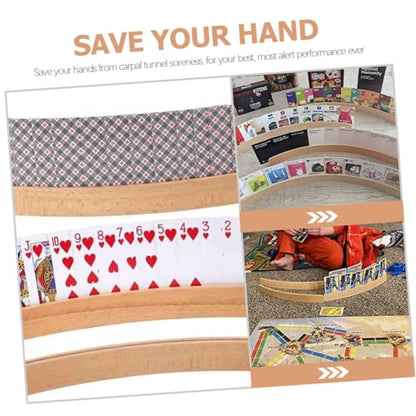 Levemolo Wooden Card Display Stand Place Card Holder Toy Holder for Boys and Girls Adults