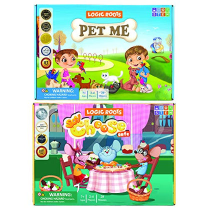 Multiplication and Division Game - Fun Math Board Game, Easy Start STEM Toy, Educational Gift for Kids (Girls & Boys), Homeschoolers, Grade 1 and Up (Pet Me + Say Cheese) - style: Pet Me + Say Cheese