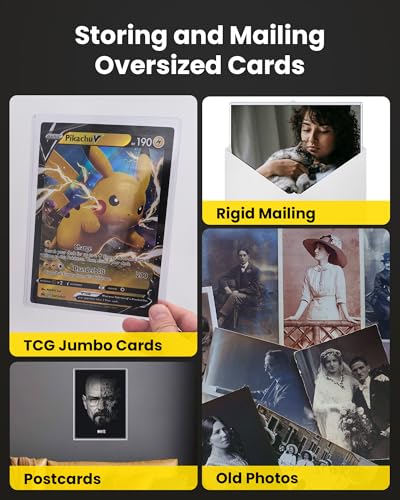 6x9 Toploader 25 Pack, Rigid PVC Jumbo Card Sleeves 39PT | Hard Plastic Protectors for Protecting Oversized Trading Cards, Photos, Postcards, Prints, Documents and Tickets, Blue Tint - size: 6 x 9 in – Fits Up to 6.06 x 9.06 in