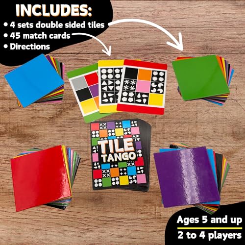 Tile Tango Matching Game - Family Puzzle Game, Board Game for Kids & Families, Travel Game, Develop Problem Solving Skills, Speed Skills and Focus Skills
