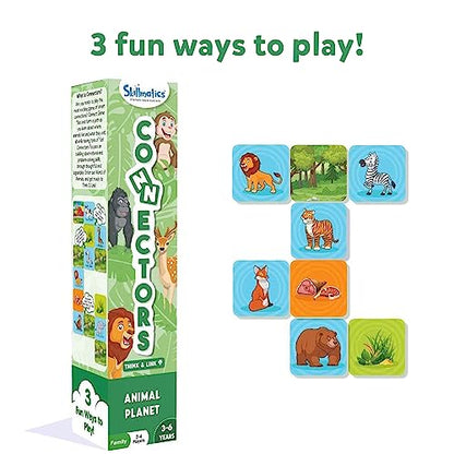 Skillmatics Educational Game – Connectors Animal Planet | Fun Learning Game of Connections, Strategy & Matching, Ages 3 to 6 - style: Animal Planet