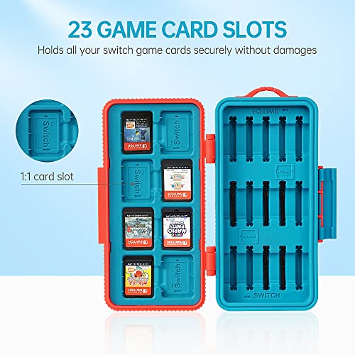 LYNCA Large Capacity Switch Game Card Case Compatible with Nintendo Swith Games, Protective Switch Game Cartridges Holder Carrying Storage Box, Portable Game Memory Card Holder