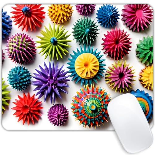Square Mouse Pad Colorful sea Urchin,Gaming Mouse Pads for Desk,Soft Computer Waterproof Non-Slip Mouse Mat - color: Colorful sea urchin