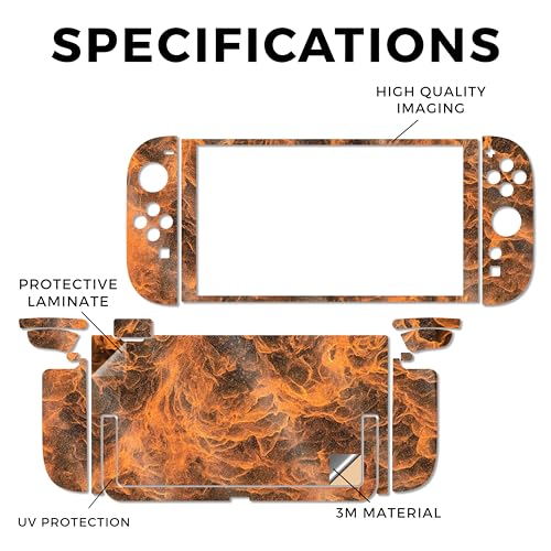 Glossy Glitter Gaming Skin Compatible with Nintendo Switch 2 Console Only - Burning Up - Premium 3M Vinyl Protective Wrap Decal Cover - Easy to Apply | Crafted in The USA by MightySkins - color: Burning Up, size: Switch 2 Console Skin Only, style: Glossy