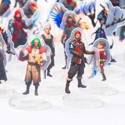 iPEAU|Dungeons and Dragons Arctic Miniatures DND Starter Set for Beginner 47 Minis for D&D 5E Flat Plastic Figures for Pathfinder TTRPG Tabletop RPG Games Accessories Gift for DM - style: 2d-mini-ArcticB