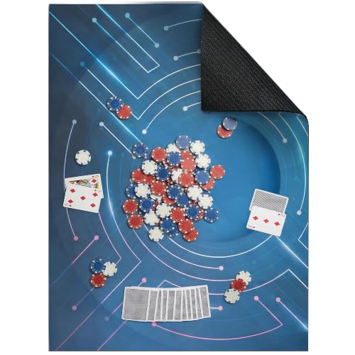 Board Game Mat for Table 31 x 55 Inches, Waterproof Neoprene Gaming Playmat for Mahjong, Poker, Board Games, Card Games, Tile Games,Dominoes & RPG–Large Portable Table Cover (Glitter Purple) - color: Glitter Purple, size: 31" x 55"