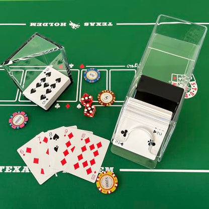 SEETOOOGAMES Blackjack Shoe Discard Tray - Poker Cards Dealing Shoe with Discard Holder - Clear Acrylic Card Dispenser Casino Blackjack Game Accessories - style: 6 DECK