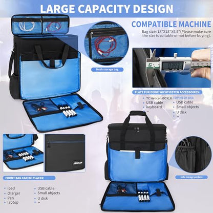 AKOZLIN Padded Mixer Gig Bag DJ Controller Travel Shoulder Bag18 X18 X5.5 DJ Mixer Case - size: 18"X 5.5"X 18"