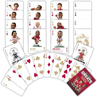 MasterPieces Family Games - NFL San Francisco 49ers All-Time Greats Playing Cards - Officially Licensed Playing Card Deck for Adults, Kids, and Family - style: San Francisco 49ers