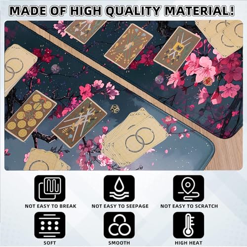 MTG Playmat Stitched Edges, 24 x 14 inches MTG Mat for DTCG CCG RPG DND Trading Card Game Playmats Smooth Surface Battle - color: Pattern12