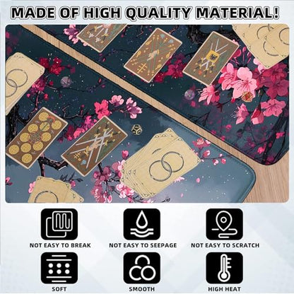 MTG Playmat Stitched Edges, 24 x 14 inches MTG Mat for DTCG CCG RPG DND Trading Card Game Playmats Smooth Surface Battle - color: Pattern12