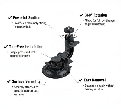 3-in-1 Aviation iPad Mount – Yoke Clamp, Suction Cup & Kneeboard Leg Strap – Airplane iPad Holder & Airplane Tablet Holder for EFB – Fits All iPad Models & Tablets 7"–12.9"