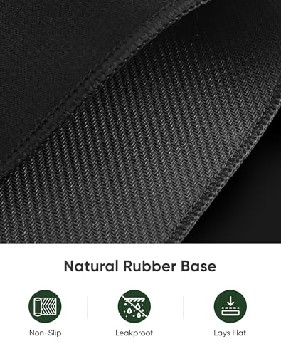 ALOANES Large Gaming Mouse Pad with Non-Slip Rubber Base,Stitched Edge,Desk mat for Laptop,Computer & PC, Wristing Pad for Gamer,Office & Home,Classic Black XL 11.81''x31.50''x0.12'' | Black Large Cloth Fabric Mousepad for Keyboard, Computer Gaming XL 31.
