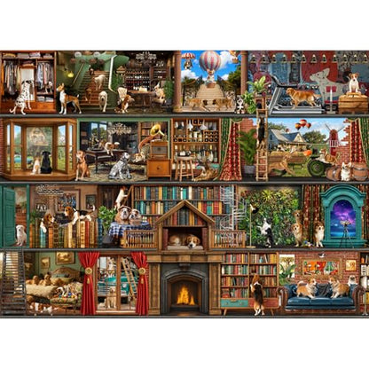 HUADADA Puzzles for Adults 1000 Pieces,Dog Theater Difficult Puzzles for Adults,1000 Piece Puzzle for Adults ‌Family Interactive Game Gift - color: Dog Theater Difficult
