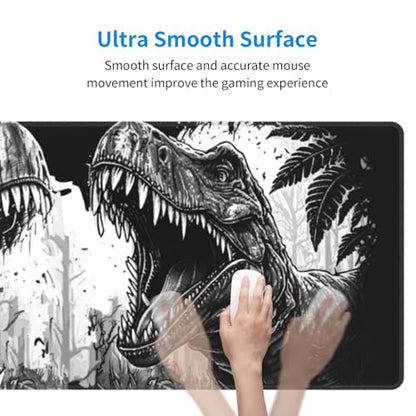 Dinosaur Mouse Pad XL Large Mousepad Non Slip Rubber Base Desk Mat for Laptop Computer Gaming 31.5" X 12" - color: Dinosaur
