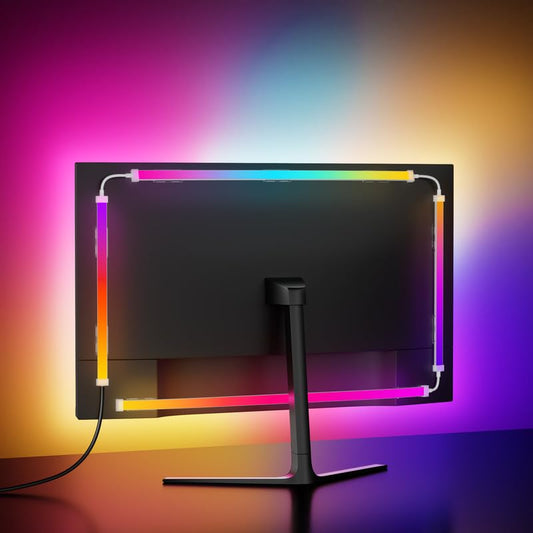 Skydimo 4-Sided Led Strip Lights for 32‘’ Screen, PC Sync Monitor Backlight | Sync with Screen Color or Music, Dynamic Ambient Smart Light with USB, Software Control - size: 32" | Classic | 4-Sided