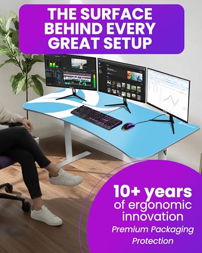 Arozzi Arena Gaming Desk Pad D005 | Full Desk Mouse Pad, Washable Desk Mat, Anti-Slip Rubber Base, Water-Resistant Surface - color: D005
