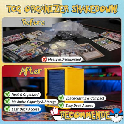 Card Game Holder, Toploader Dispenser Card Funny Commander case (Yellow) - color: Yellow