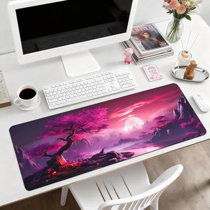 Gaming Mouse Pad, Desk Mat for Keyboard and Mouse, Large Mouse Pad for Desk, Computer Mousepad - color: Full Moon 3