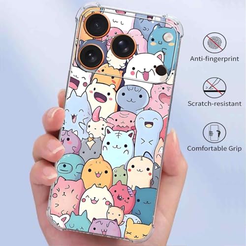 Dopamine Full Screen Monster Case for iPhone 17 Pro Max,Color Block Cute Monster, Trendy Cool Soft TPU Bumper Cover Case for iPhone 17 Pro Max - color: Cute