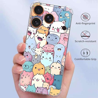 Dopamine Full Screen Monster Case for iPhone 17 Pro Max,Color Block Cute Monster, Trendy Cool Soft TPU Bumper Cover Case for iPhone 17 Pro Max - color: Cute