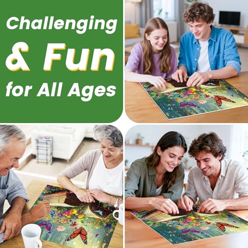 Jigsaw Puzzle 500 Pieces,Flowers Book 500 Piece Puzzles for Adults Seniors Recycled Cardboard Adult Jigsaw Puzzle 500 Piece Activities Great Gift for Friends 20.5 * 15 Inch - style: Books