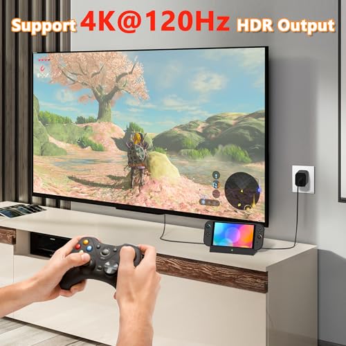 Switch 2 Dock,TV Docking Station with 4K HD Adapter/USB 3.0 Port/USB-C Port (Only Dock-Not for Use with Protective Case)