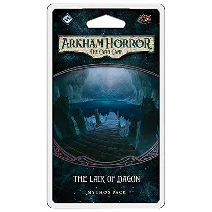 Arkham Horror The Card Game The Lair of Dagon Mythos Pack - Descend Into The Heart of Conspiracy! Cooperative Living Card Game, Ages 14+, 1-4 Players, 1-2 Hour Playtime, Made by Fantasy Flight Games - size: Mythos Pack, style: The Lair of Dagon