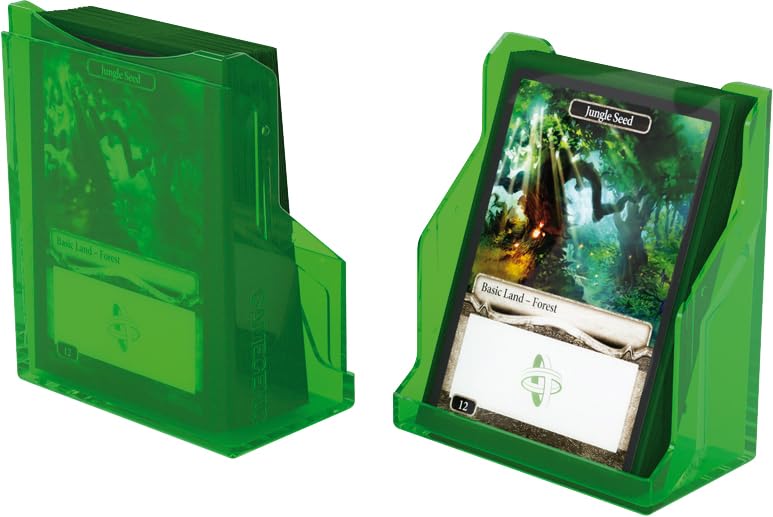 Gamegenic Bastion 50+ XL Deck Box - Compact, Secure, and Perfectly Organized for Your Trading Cards! Safely Protects 50+ Double-Sleeved Cards, White Color, Made - color: Green