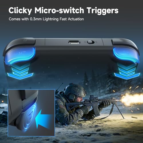 AceGamer Wireless Pocket Controller for Nintendo Switch/Switch 2/Android/iOS/PC/Steam Deck/Phone,1000Hz Polling Rate, Bluetooth Controller with Lift-and-Lock Joysticks/6-Axis Gyroscope/Turbo/Vibration (Black) - color: Black, size: Small