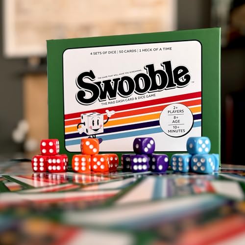 Swooble – Fast-Paced Card & Dice Game | For Kids, Teens & Adults | Family Party Game Night | Ages 8+, 2+ Players |Simultaneous Play | Quick Fun in 10 Minutes or Less