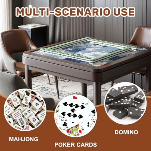 Mahjong Mat 31.5" x 31.5" Seamless Denim Patchwork Flower Non-Slip Noise Reduction Mahjong Tiles Table Cover for Dominoes Poker Card Board and Tile Games - color: Color3