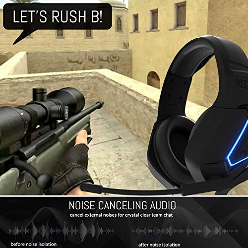 Orzly Gaming Headset for PC and Gaming Consoles PS5, PS4, Xbox Series X | S, Xbox ONE, Nintendo Switch & Google Stadia Stereo Sound with Noise Cancelling mic - Hornet RXH-20 Abyss Edition - color: Black