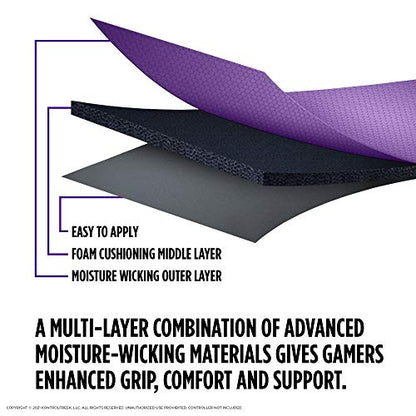KontrolFreek Performance Grips for PlayStation 5 (PS5) Controller (Galaxy Purple) - color: Galaxy Purple