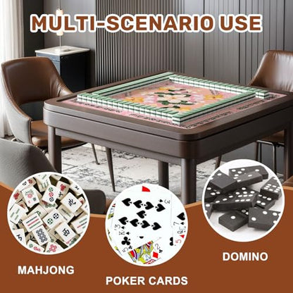 Mahjong Mat 31.5" x 31.5" Floral Bandana Pink Yellow Flowers Soft Pink Non-Slip Noise Reduction Mahjong Tiles Table Cover for Dominoes Poker Card Board and Tile Games - color: Color3