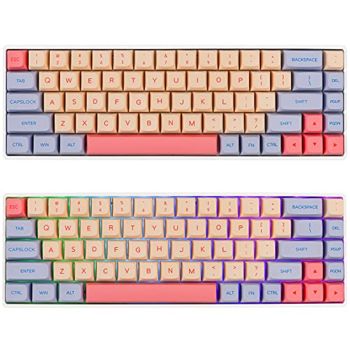 XDA PBT keycap, 133 Key Sublimation Custom Key Cap Set for Cherry MX/Kaihua switches Mechanical Gaming Keyboard - color: Marshmallow