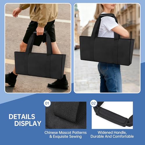 American Mahjong Tile Set Include 166 Tiles 4 All-in-One Mahjong Racks/Pushers with Fabric Carrying Bag Complete Mahjong Game Set (Black Bag) - color: Black