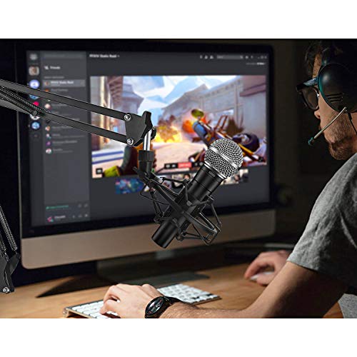 SUNMON SM58 Microphone Shock Mount Holder for Reduces Vibration and Noise, Suitable for Shure SM58-LC, SM58-CN Cardioid Dynamic Vocal Mic - color: Shock Mount