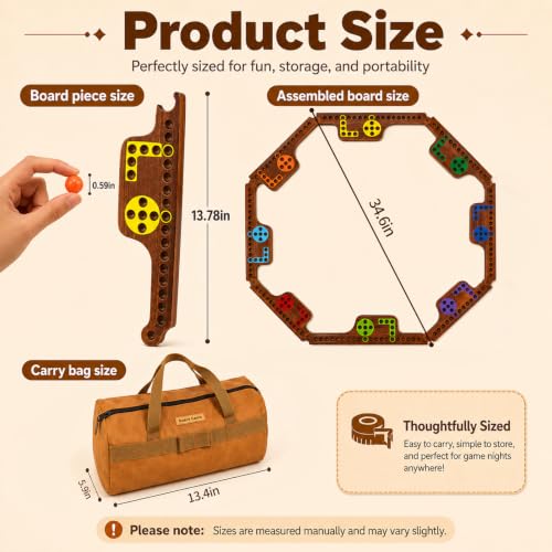 Jokers and Marbles Board Game Set – Wooden Marble Game with 40 Marbles, 4 Decks of Cards, Instructions, 2–8 Player Family Tabletop Game, Portable Travel Party Board Game with Carry Bag - color: Espresso Stained