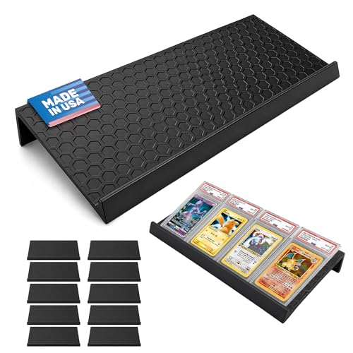 Trading Card Display Risers for Zion Cases - Tiered Display Stand for Zion Cases & Retail Glass - Graded Card Display Stand for MTGG & Sports Cards - 10 Pack - Made in USA