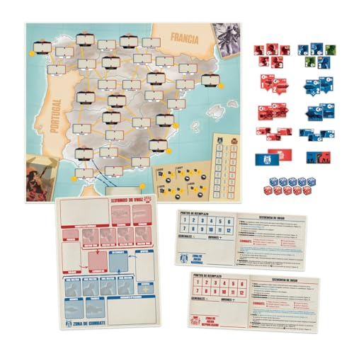 Devir - España 1936 Board Game, Historical War Strategy & Civil War Simulation Game, 2 Player Tactical Wargame for Teens and Adults, Ages 14+, 180 Playtime, (English/Spanish Version)