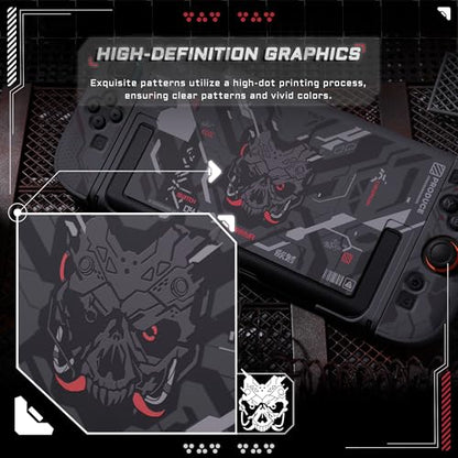 Geekshare PC Slim Protective Case Compatible with NS2, Detachable Shell with Shock-Absorption and Anti-Scratch Hard Cover - Black Cyber Mecha - color: Black Cyber Mecha