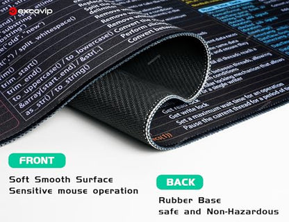 excovip Commands Shortcuts Mouse Pad for Rust- Extended Large Cheat Sheet Mousepad PC Office Spreadsheet Keyboard Mouse Mat Non-Slip Stitched Edge 31.4x11.7x0.07 inches 0490 - color: for Rust