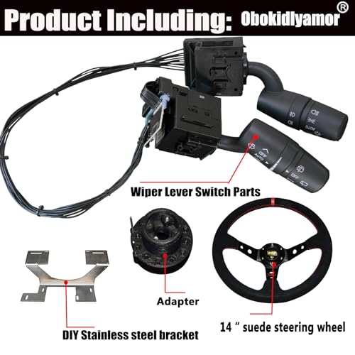 Obokidlyamor Simulator Turn Signal Wiper Light Combination Switch for For Thrustmaster T300RS /GT/Integral+Sude Steering Wheel +Adapter(For T300RS /GT/Ferrari Integral+Steering Wheel) - size: For T300RS /GT/ Ferrari Integral+Steering Wheel