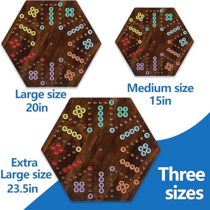 15 in Wahoo Board Game for 4-6 Players, Fast Track Board Game(Small,Brown) | NRZSSN 15 in Wahoo Board Game,Fast Track Board Game,Classic Board Game for Game Night, Parties, (Small,Brown) - color: Small, Rustic Brown